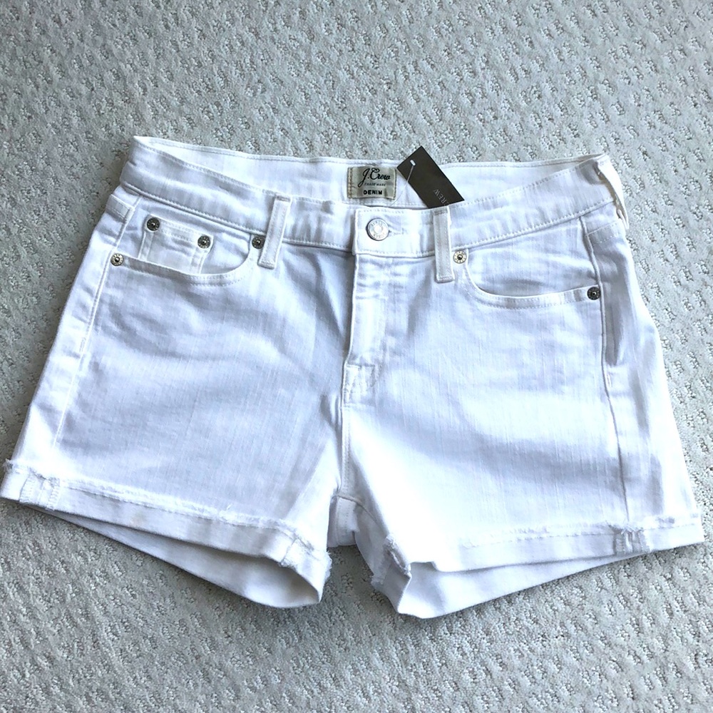 NWT J Crew White Denim shorts